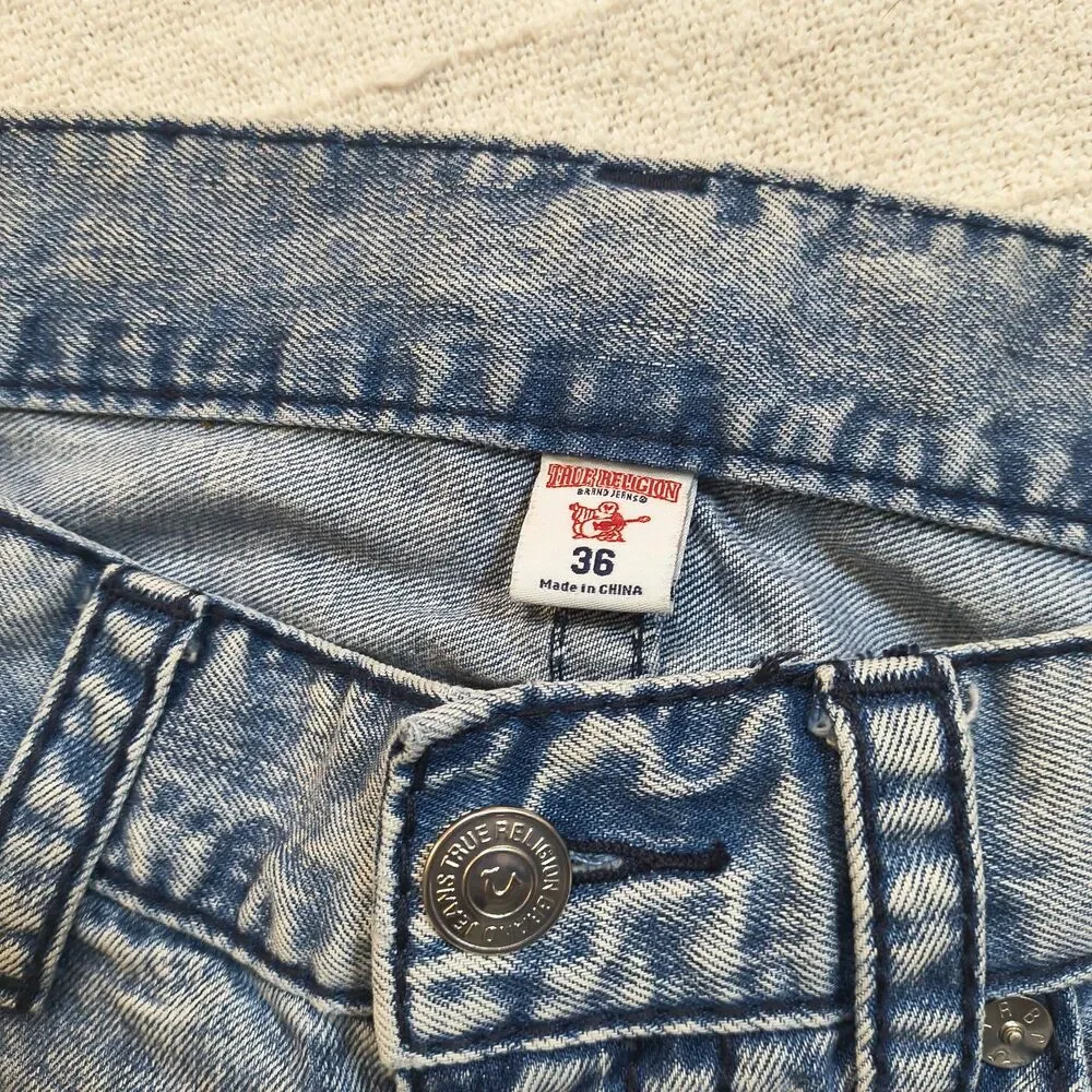True Religion Acid Washed Denim Jeans